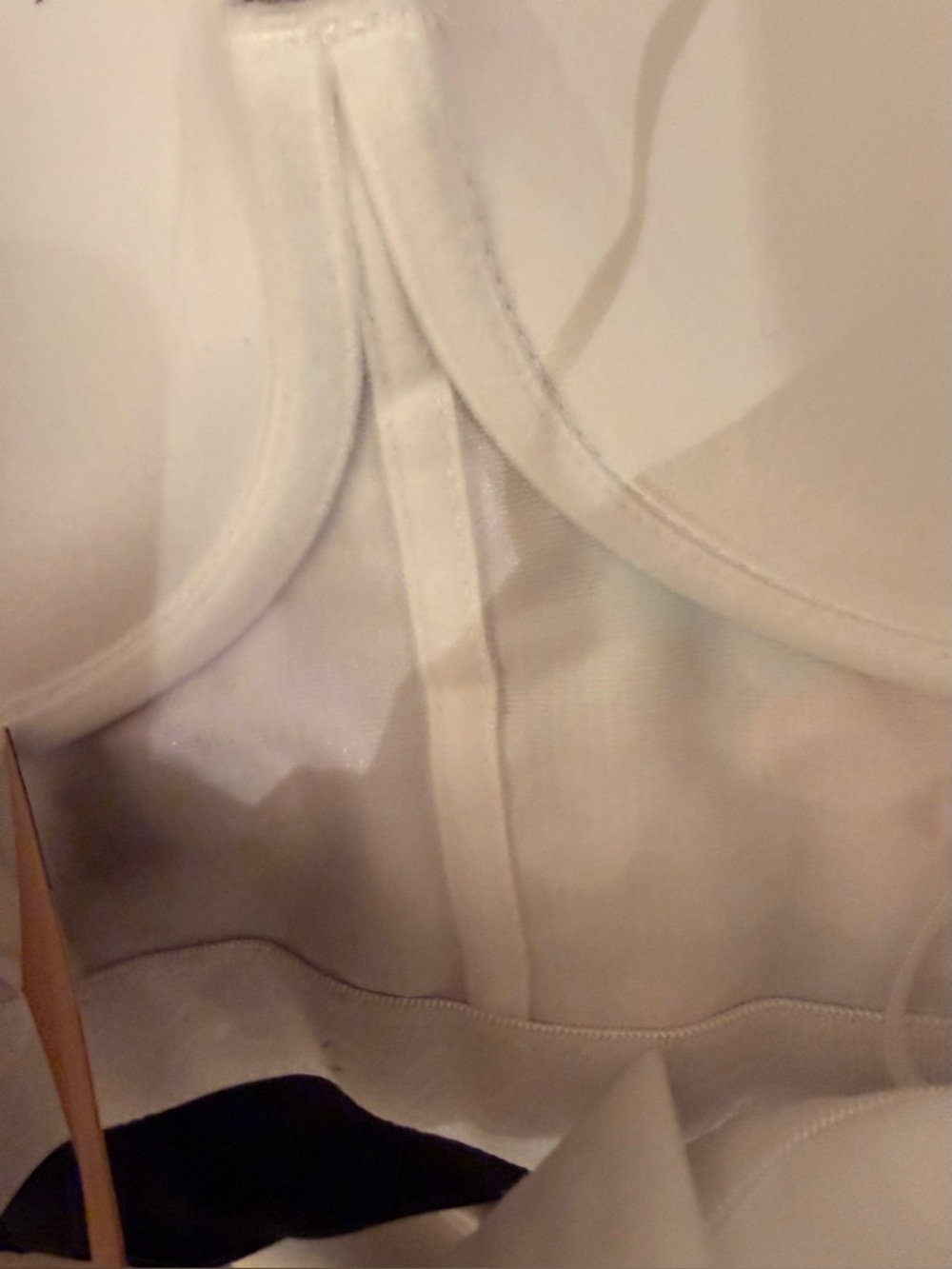 Main Strip white crop top bustier floral 3D appliqué new - Picture 6 of 15